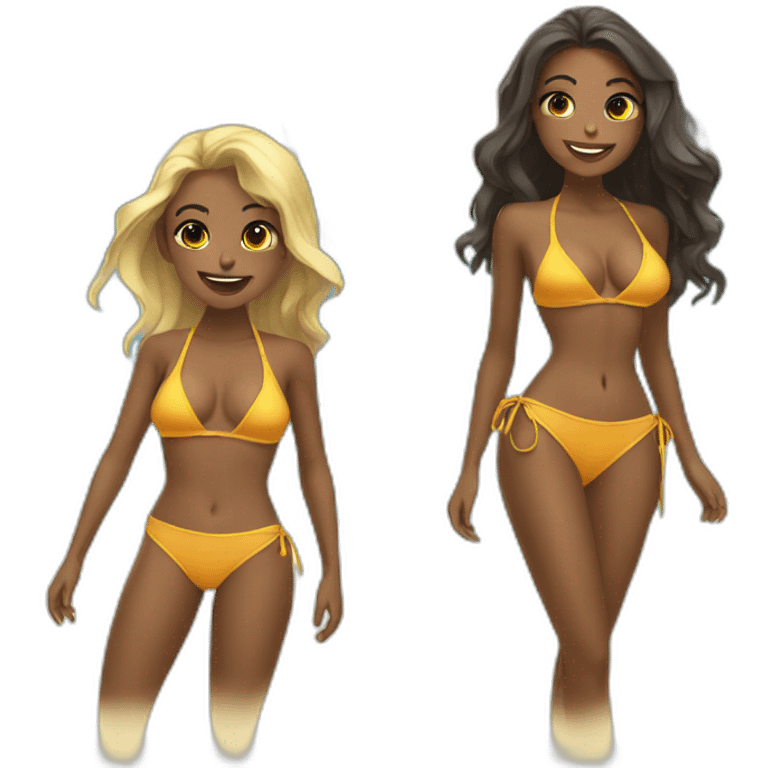 Bikini girls emoji