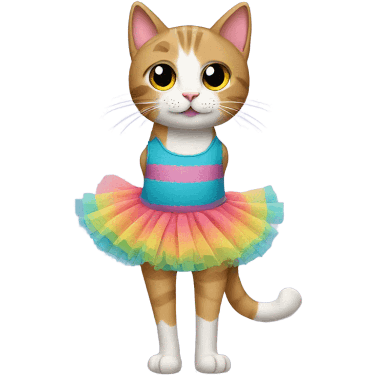 Cat wearing a tutu emoji