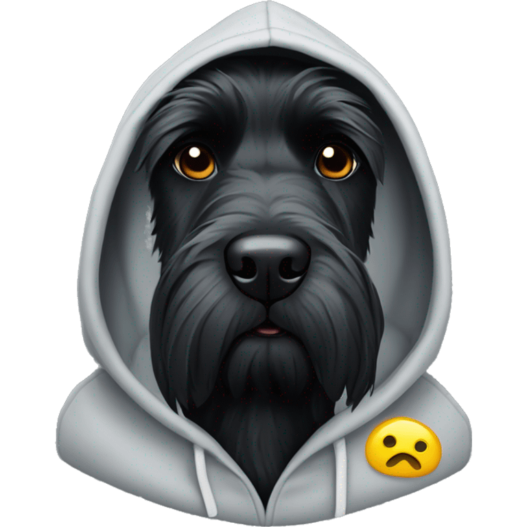 Giant Schnauzer in a hoodie emoji