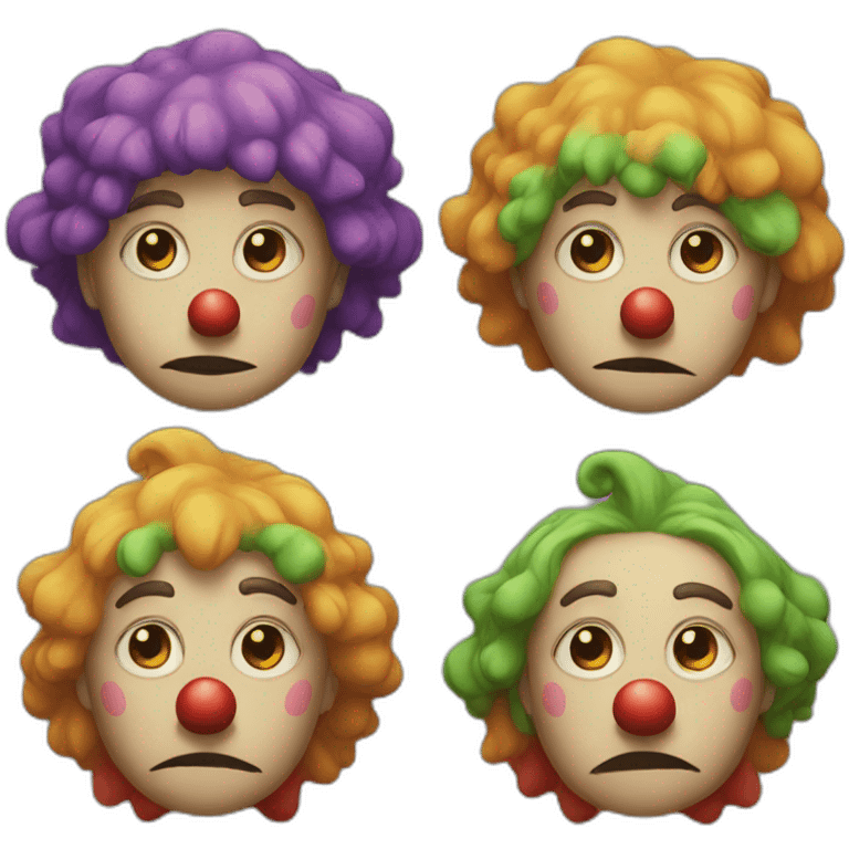 clown is sad emoji