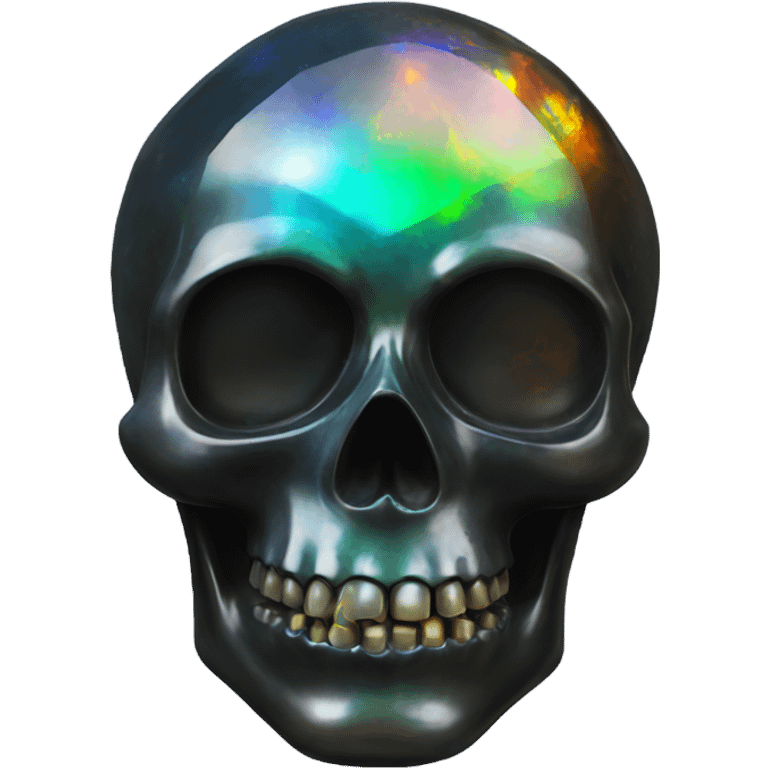 black opal crystal skull emoji