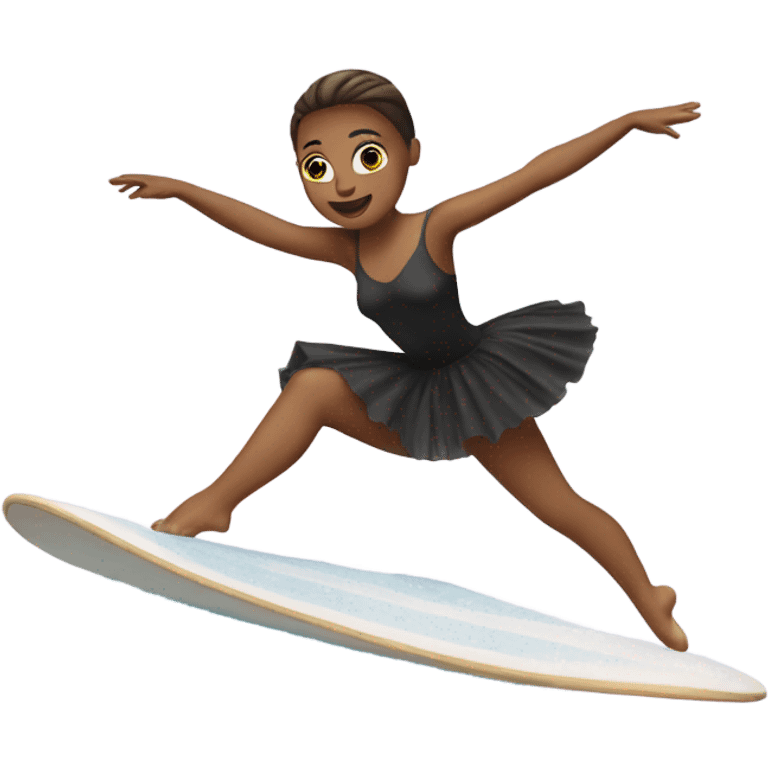 ballerina surfing  emoji