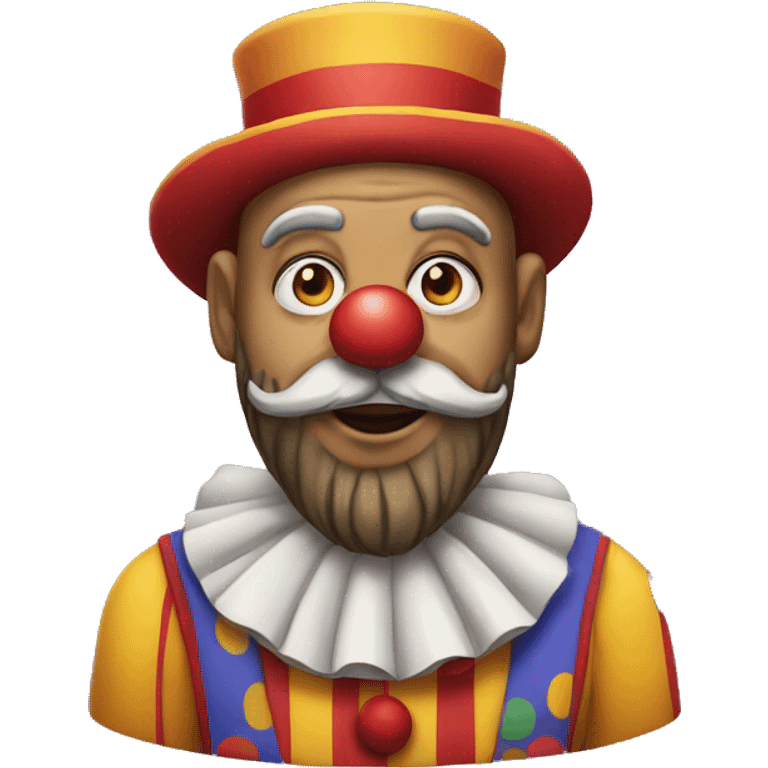 Clown with beard emoji