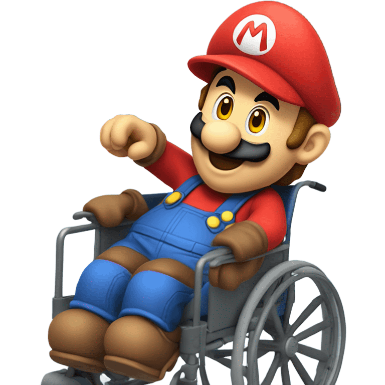 Mario in a wheelchair  emoji