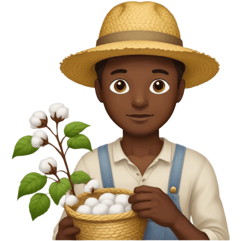 guy picking cotton emoji