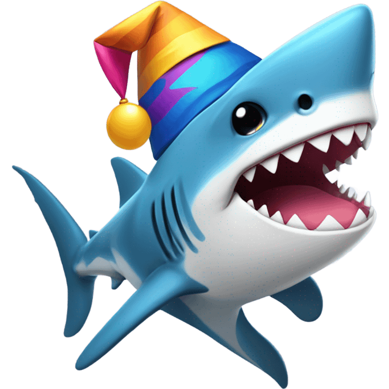 Happy shark dancing emoji