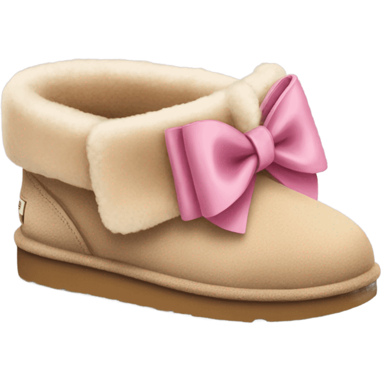 UGG slippers with bow emoji