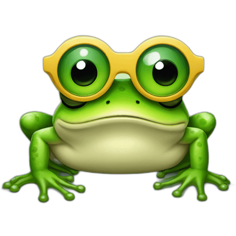 Grenouille avec lunette de soleil emoji