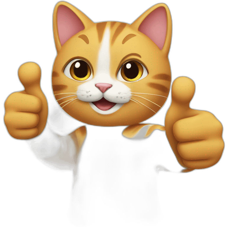 Thumbs up, cat emoji