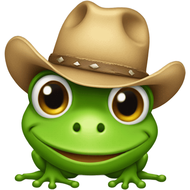 Frog wearing cowboy hat emoji