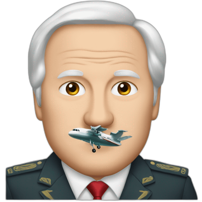 Alexander Lukashenko and airplane  emoji