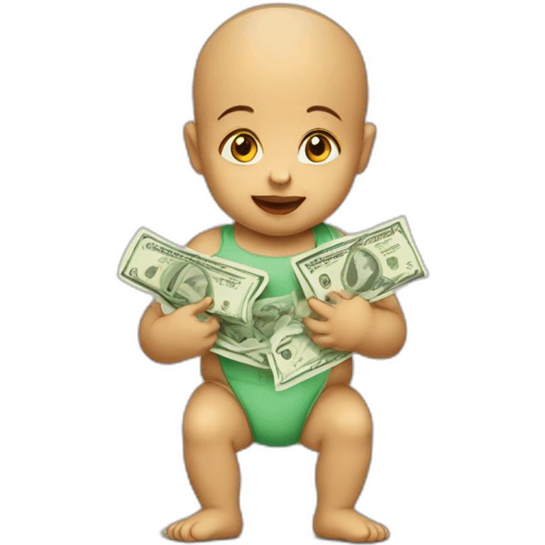 baby with money emoji