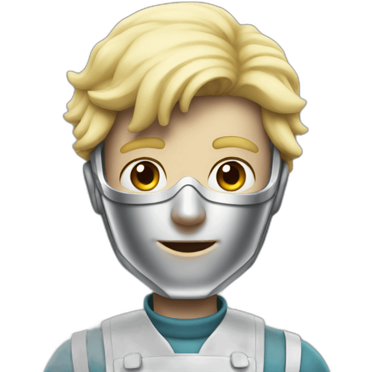 Blonde Guy maid robot emoji