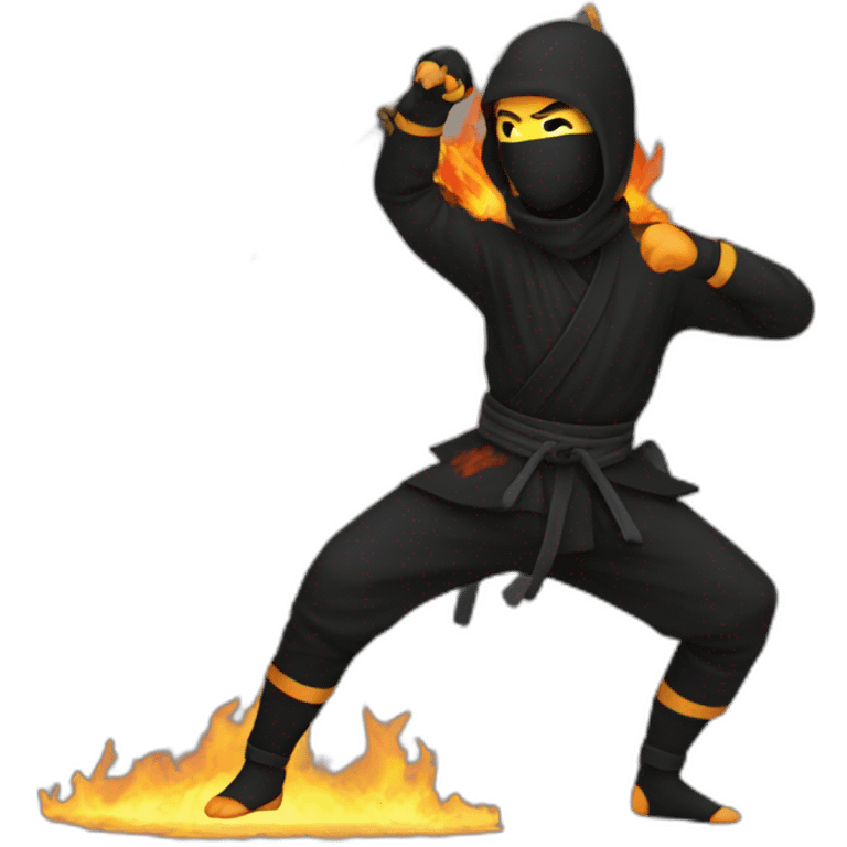 Ninja en feu emoji