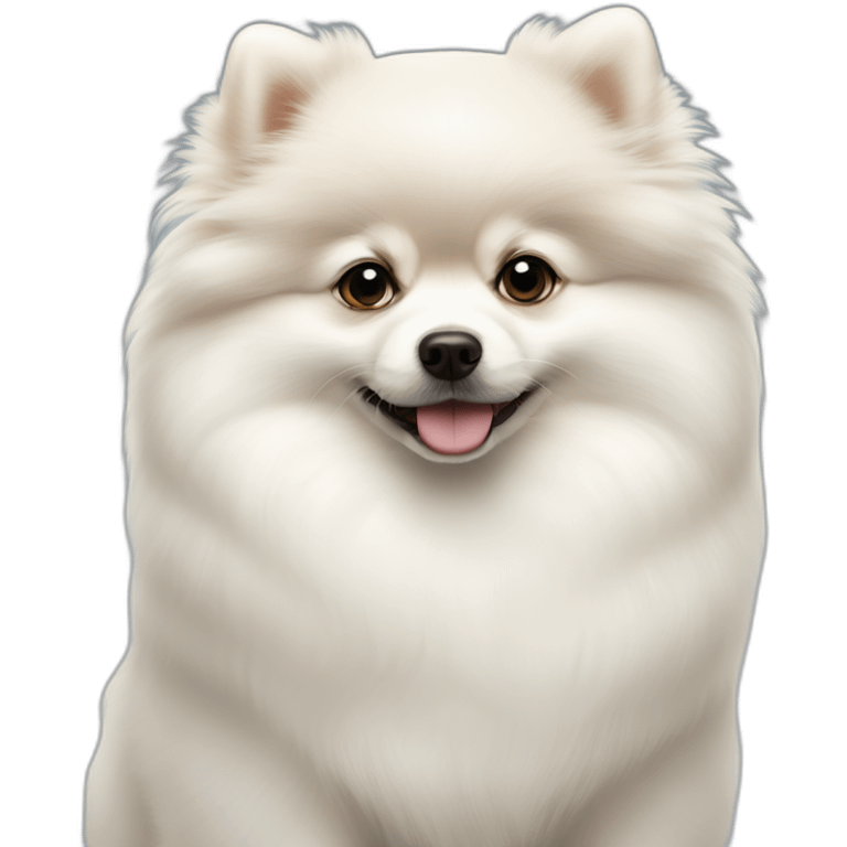 white-Pomeranian-pretty-puppy emoji