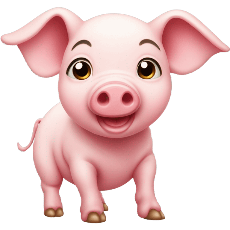 cute winking piglet emoji