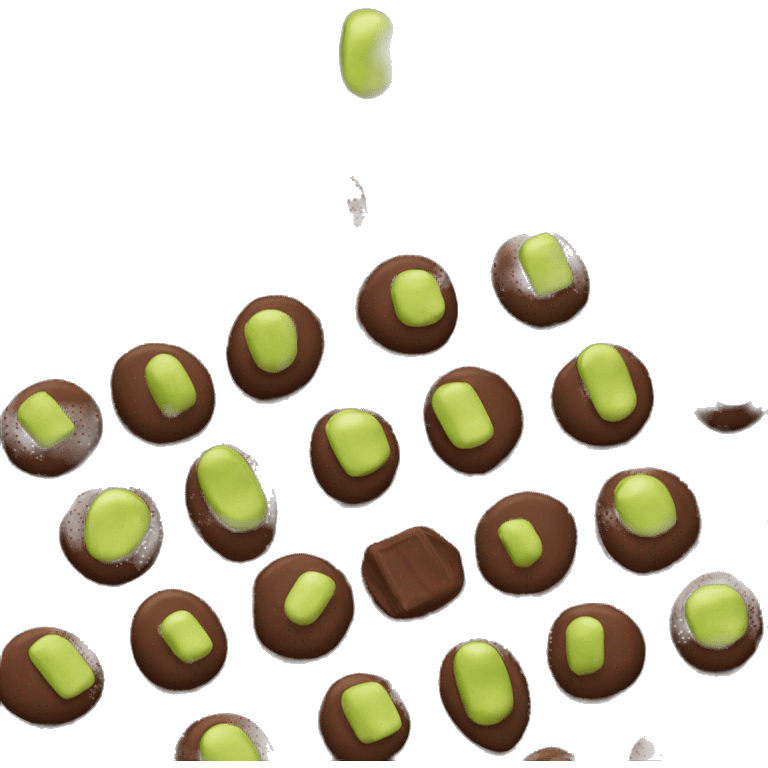 Chocolate with pistachio  emoji