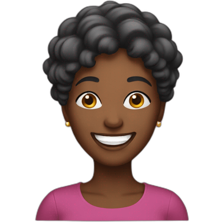 happy black lady emoji