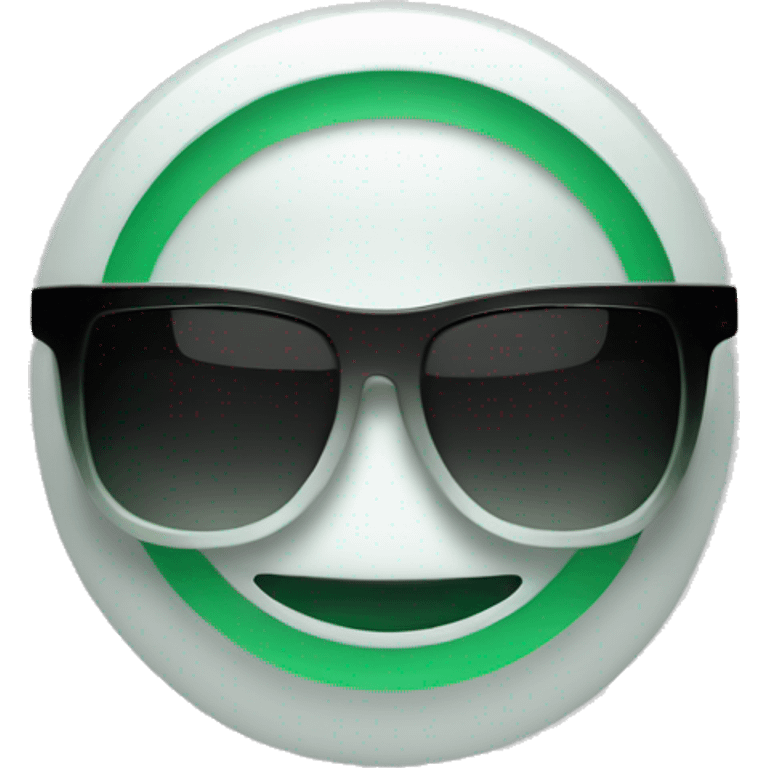 sunglasses with symbol of matrix emoji