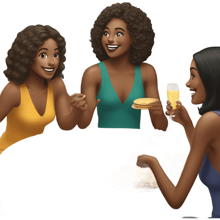 Girlfriends having brunch emoji