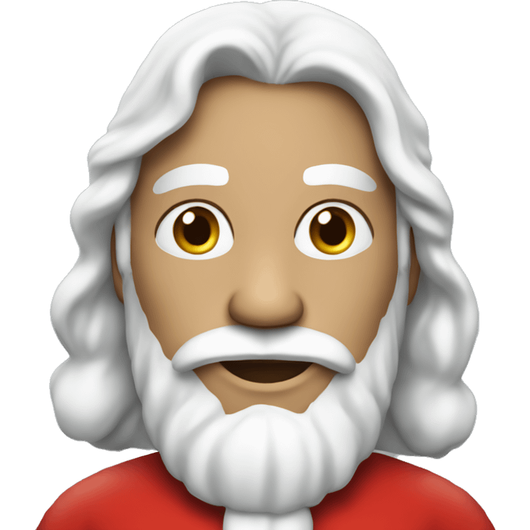 Santa Claus without beard, long beautiful hair emoji