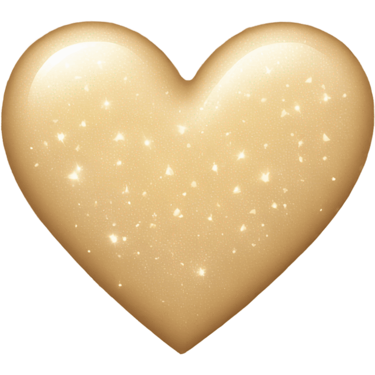 Beige heart sparkly emoji