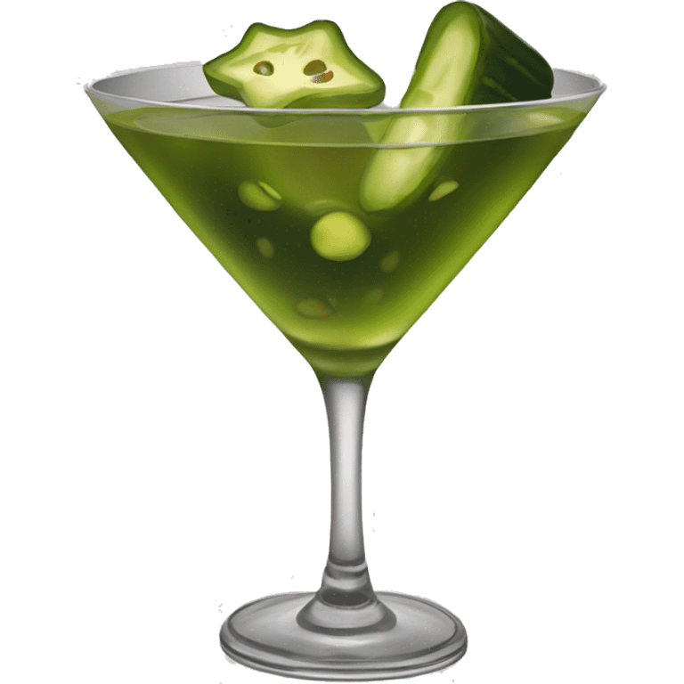 Pickle martini emoji