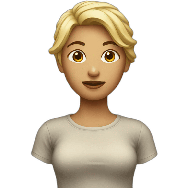 women body in a small tee emoji