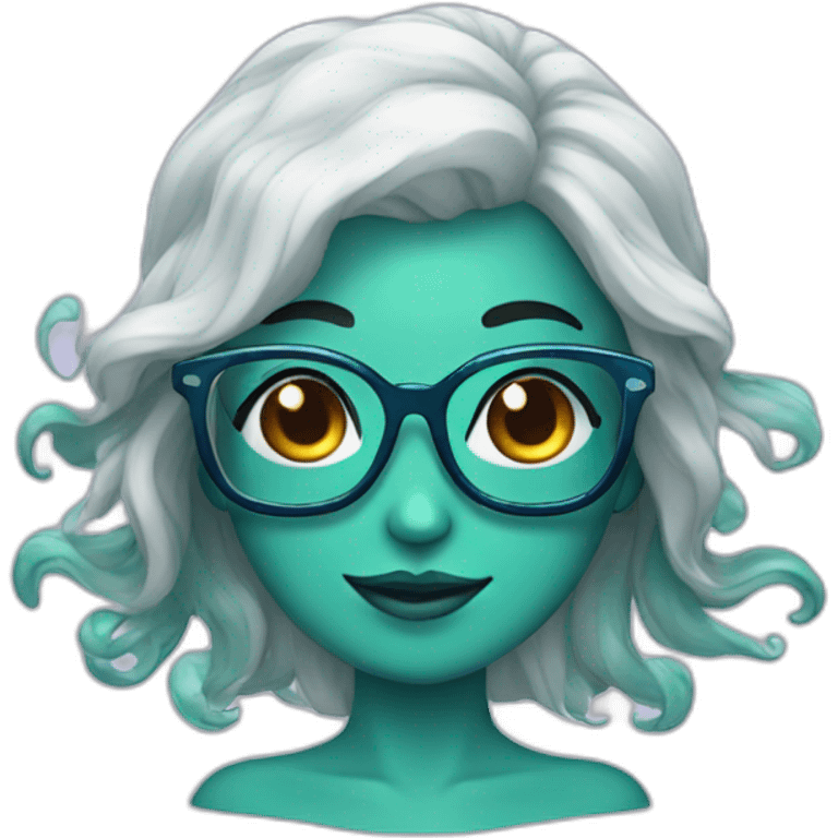 Mermaid in glasses emoji