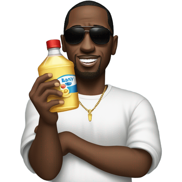 P. Diddy holding a baby oil emoji