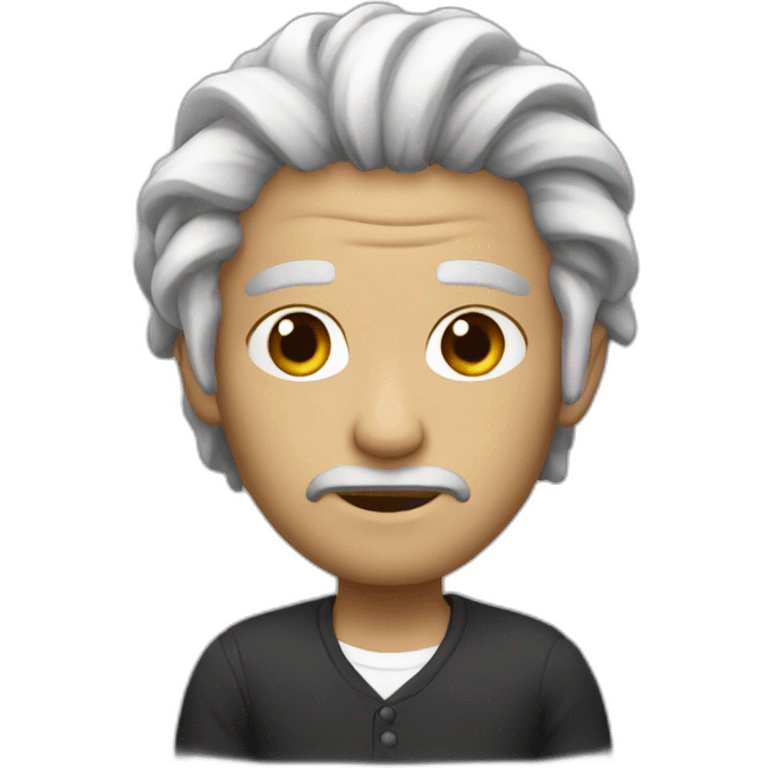 dread man white smart emoji