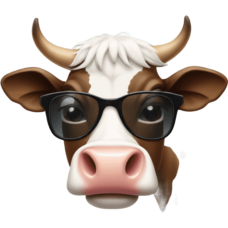 Cow with sunglasses  emoji