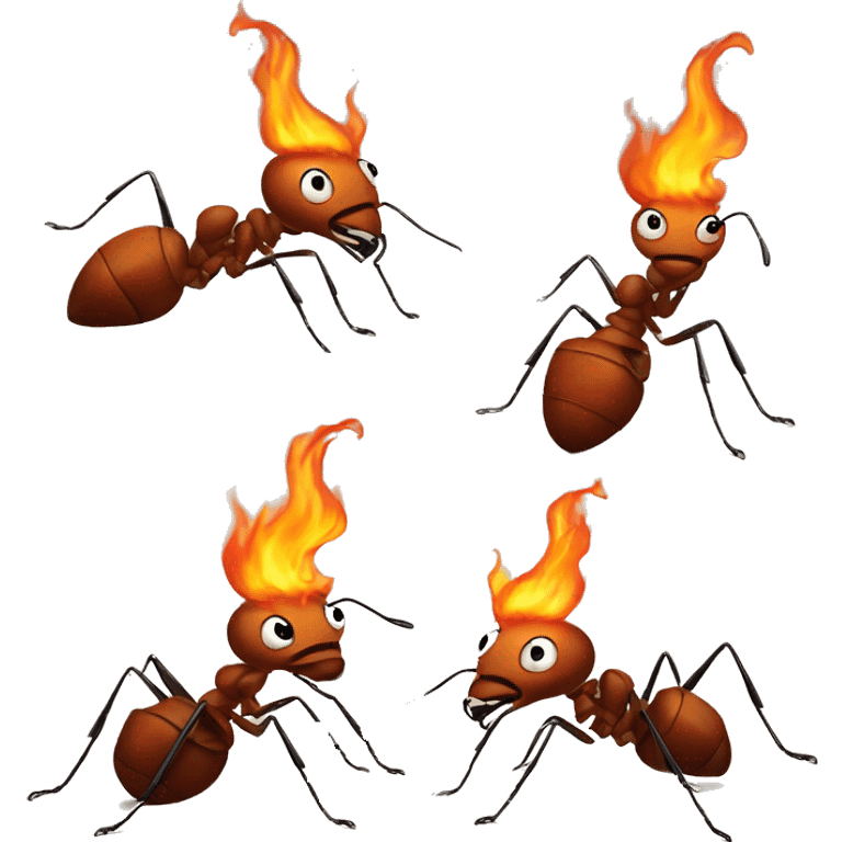 Ant on fire  emoji