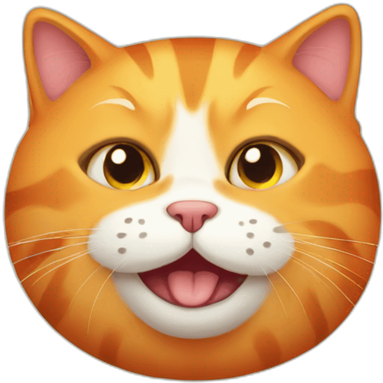 fat orange cat emoji