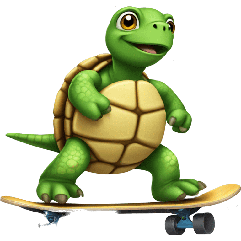 turtle on skateboard emoji