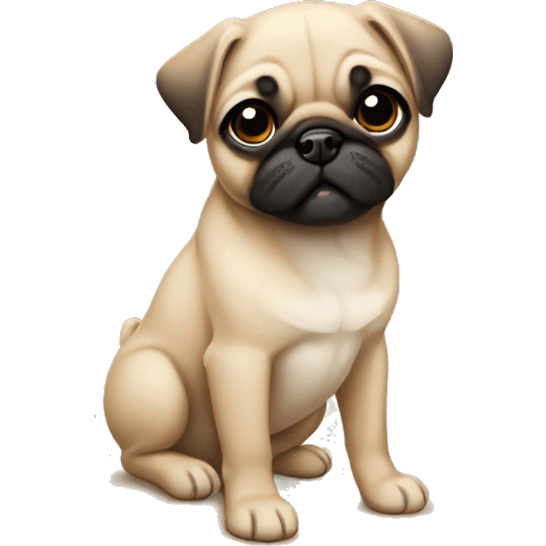 Fawn pug puppy emoji