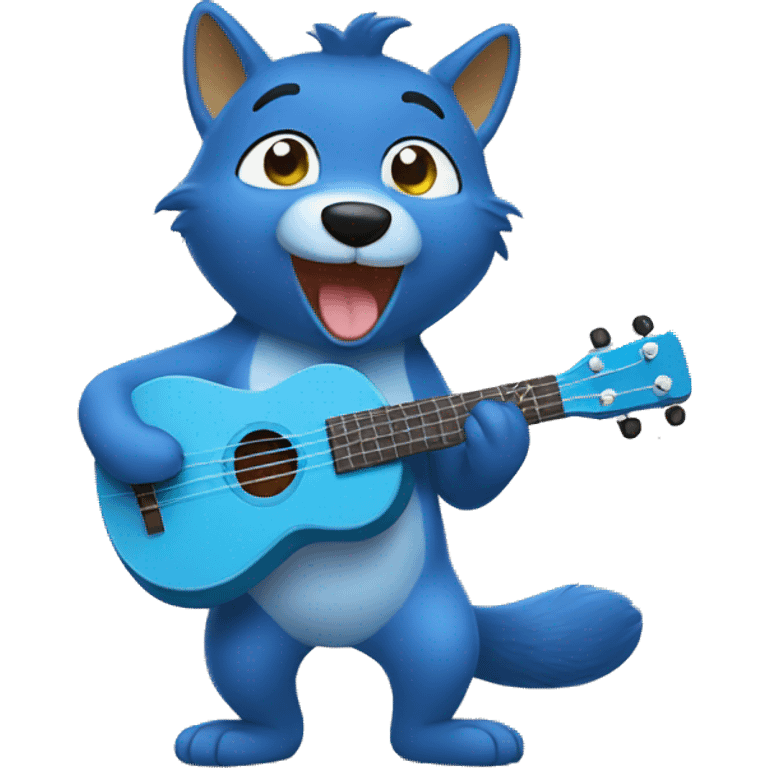 bluey playing ukulele emoji