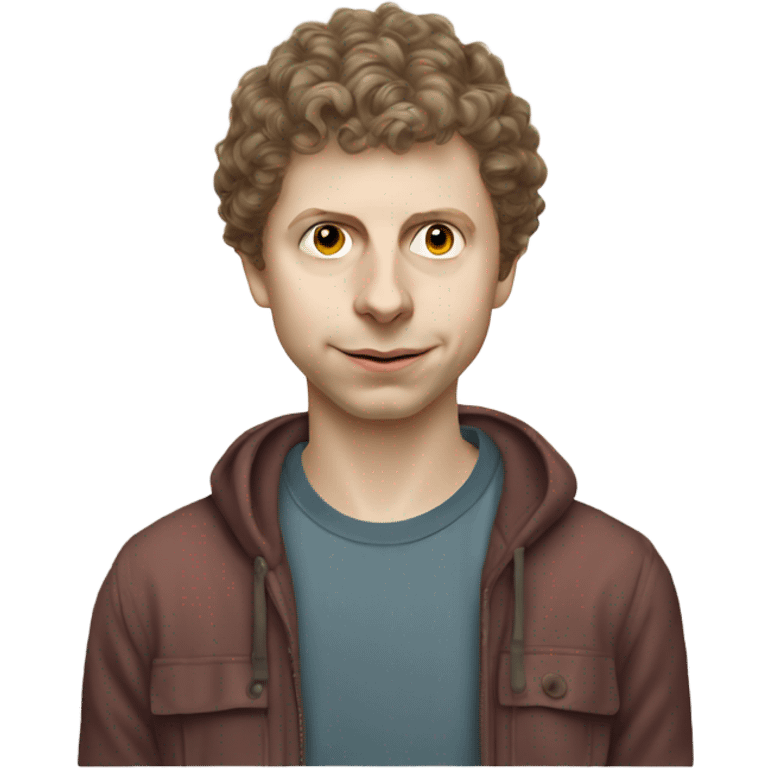 michael cera being shy portrait  emoji