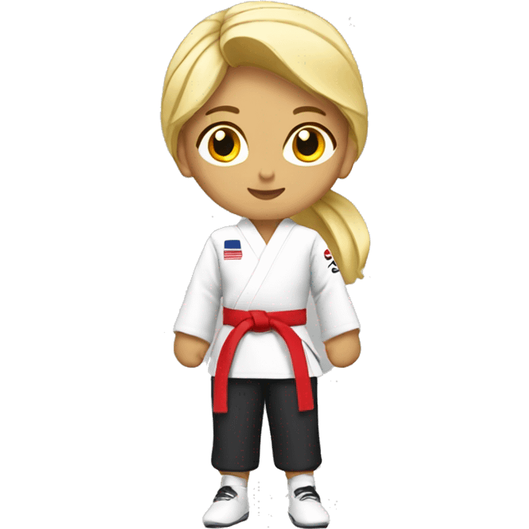 niña taekwondo blonde emoji