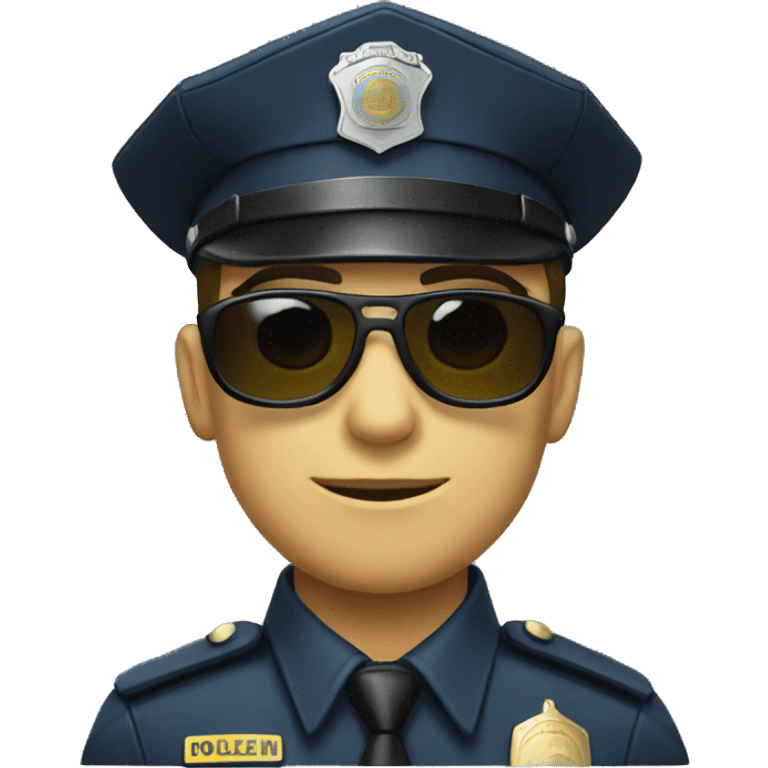 Policeman in uniform with sunglasses on emoji