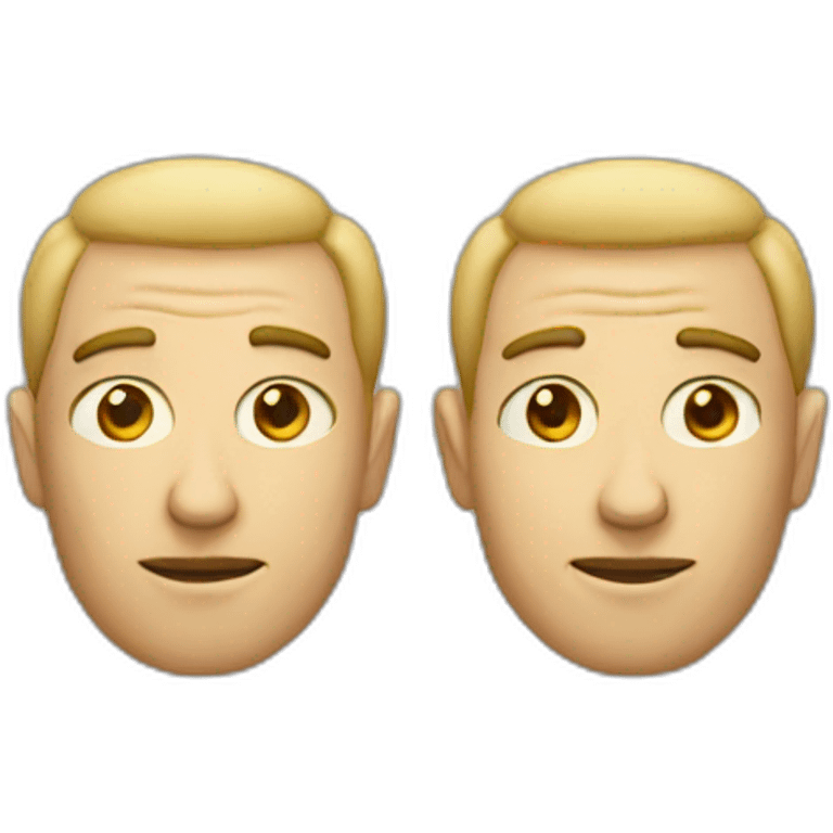 man with two heads emoji