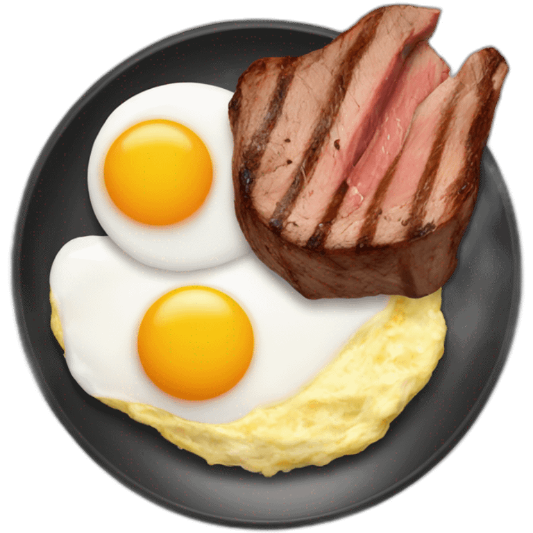 steak and eggs emoji