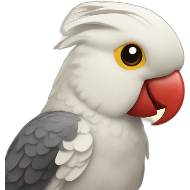 cockatiel with red cheeks emoji