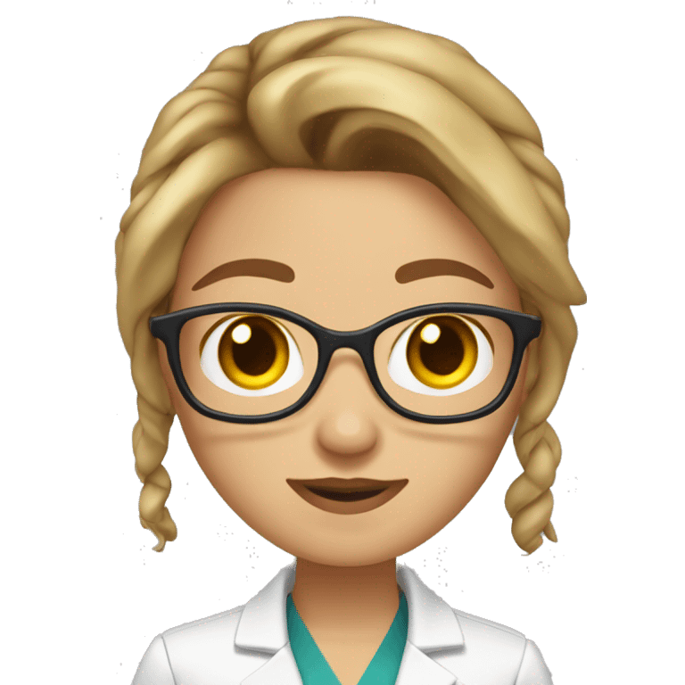 Woman pharma scientist with syringe and slight tan skin with brown hair and blonde hair tips  emoji