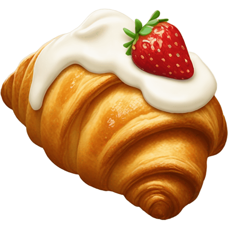 Strawberry croissant ￼ emoji