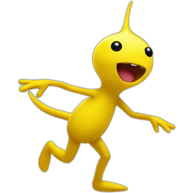 Yellow pikmin dancing emoji