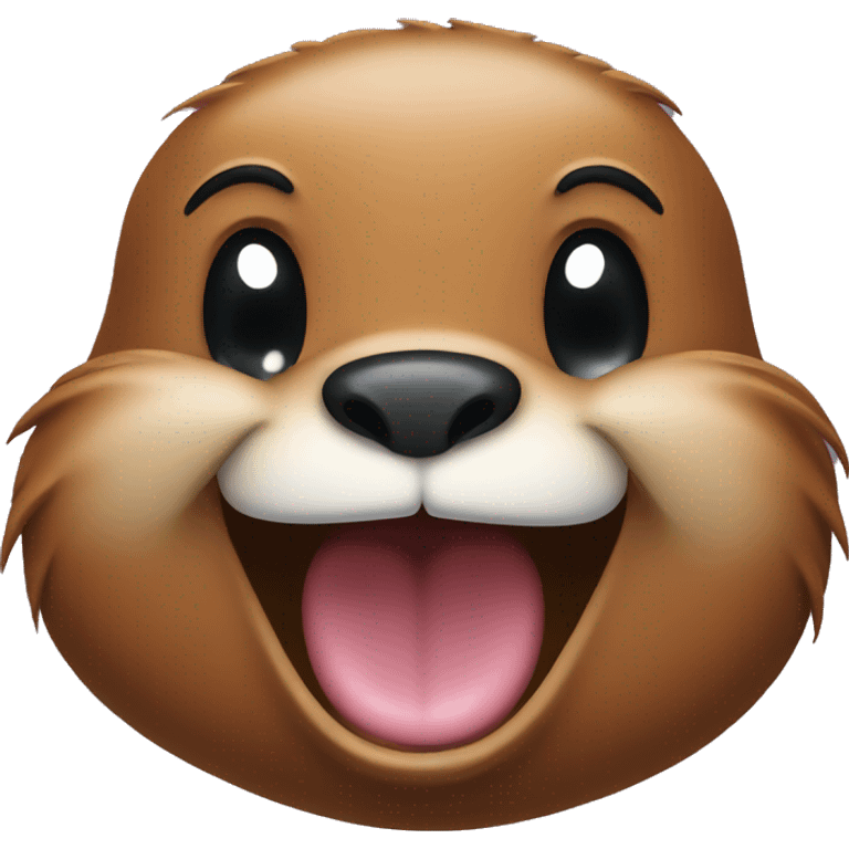 Beaver laughing with emoji tears emoji