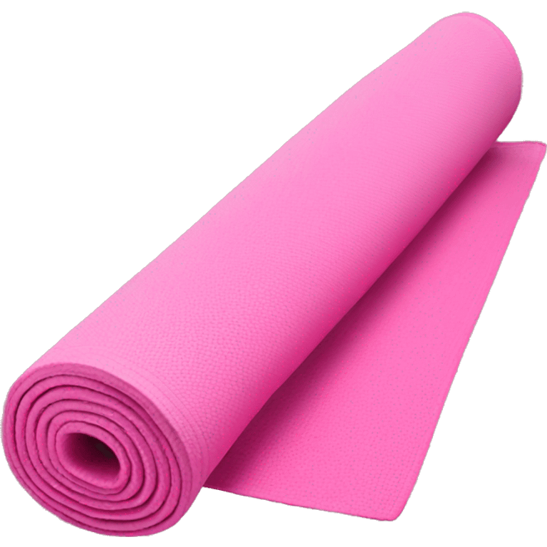 Pink yoga mat rolled up emoji