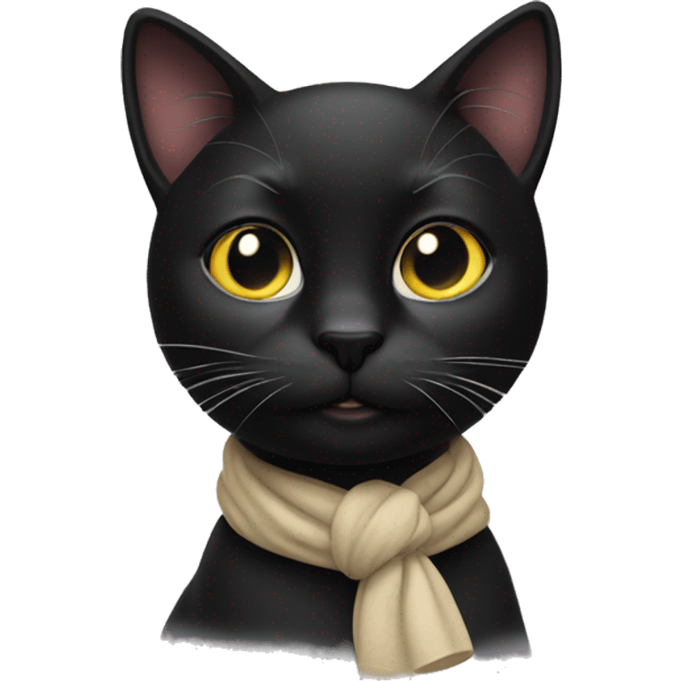 New Year's black cat emoji