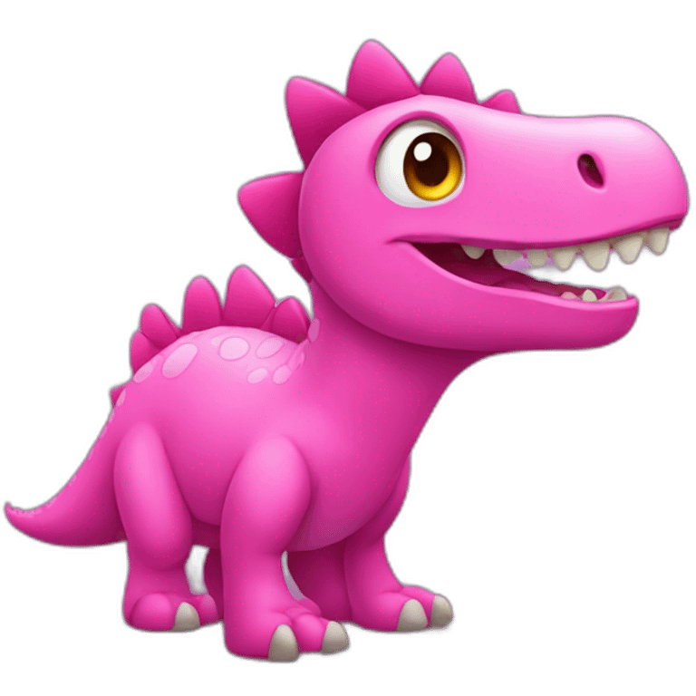 pink dinosaur at the disco emoji